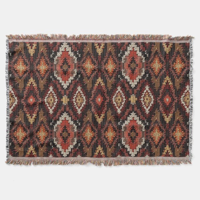 Imitate stricken Aztec Western Muster Decke (Vorderseite)