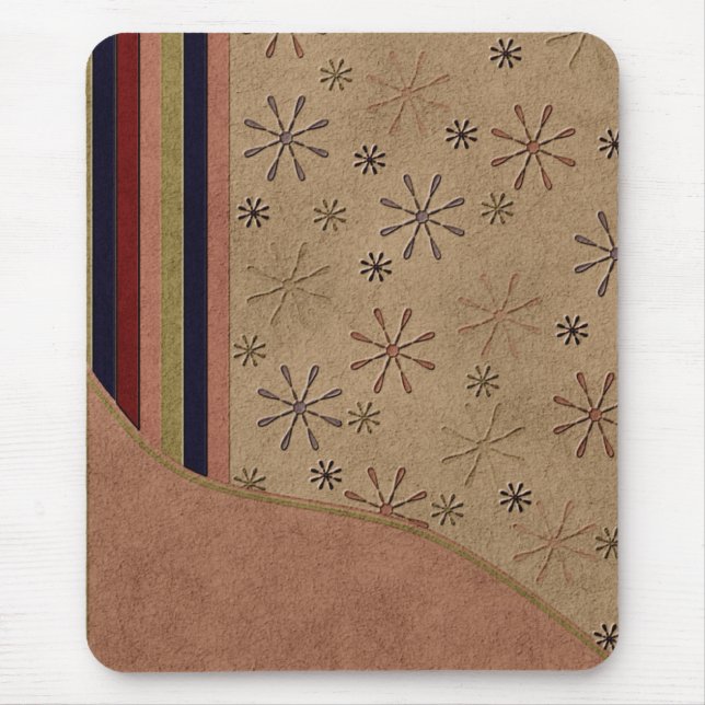 Imitate Suede Blume Design Mousepad (Vorne)