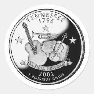 Imitate Tennessee Staat Quarter Runder Aufkleber