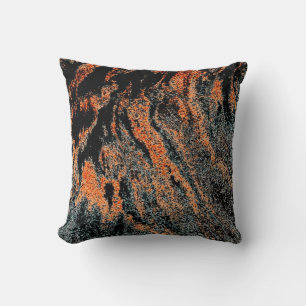Imitate Tiger Stripes-Black Kissen