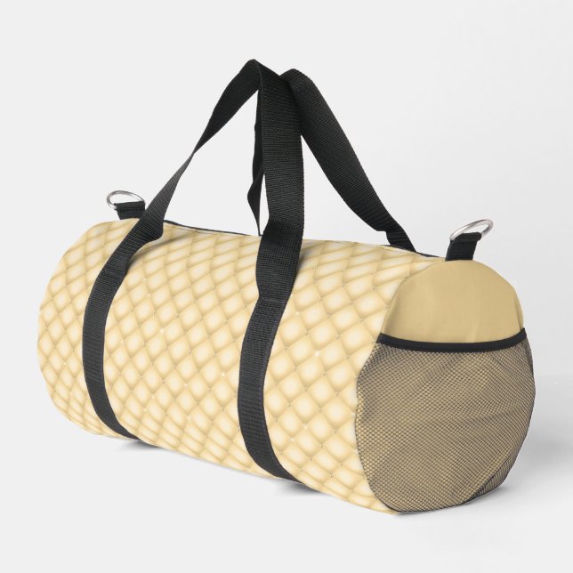 Imitate Tufted Elfenbeinsatin and Diamonds Duffle  Bag (Rechte Ecke)