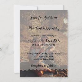 Imitate Vellum Foto Overlay Custom Wedding Einladu Einladung