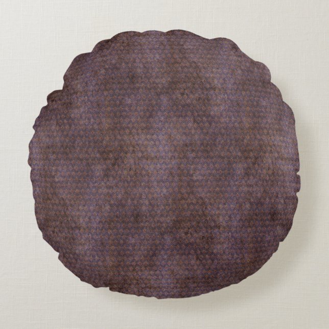 Imitate Velvet - Dunkle Mauve Rundes Kissen (Vorderseite)