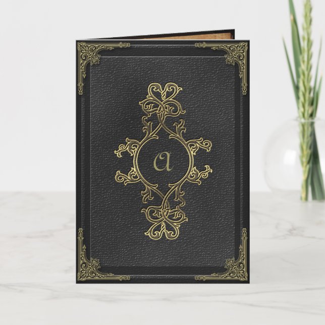 Imitate Vintag Buchcover Gotische Hochzeitseinladu Einladung (Vorderseite)
