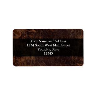 Imitate Vintag Lederlook Adressaufkleber