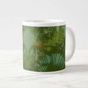 Imitate Vintag tropisches Gewebe Jumbo-Tasse