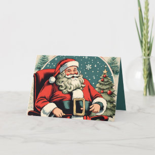 Imitate Vintage Abbildung Santa Claus GC02 Karte