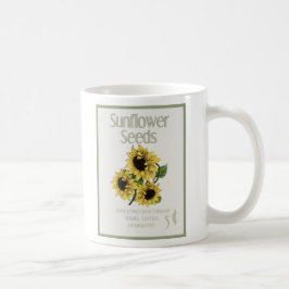 Imitate Vintage Sonnenblumensaatpackung Tasse durc