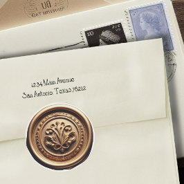 Imitate Wachs Siegel Depression Gold Runder Aufkleber