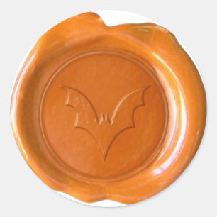 Imitate Wachs Siegel - Orange - BVT 01 Runder Aufkleber