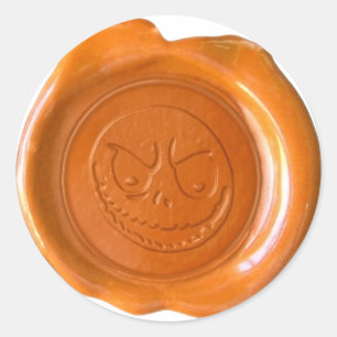 Imitate Wachs Siegel - Orange - GOBLIN Runder Aufkleber