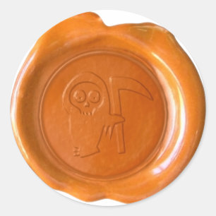 Imitate Wachs Siegel - Orange - GRIM SENSENMANN Runder Aufkleber