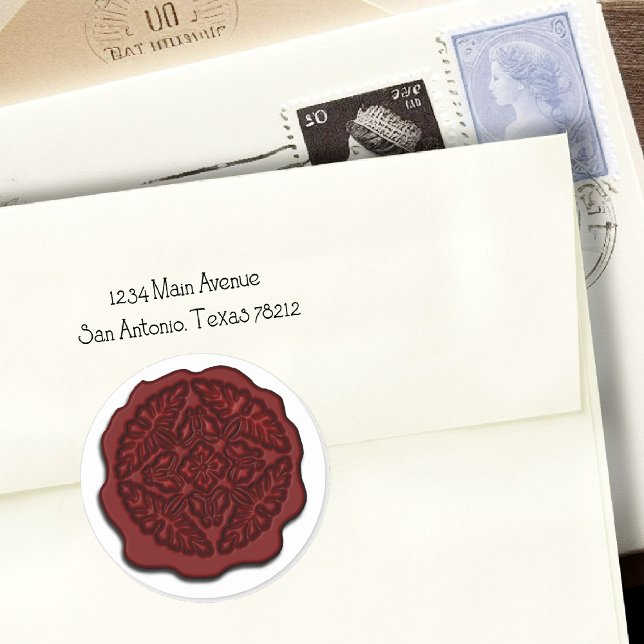 Imitate Wachs Siegel, rot Runder Aufkleber (Von Creator hochgeladen)