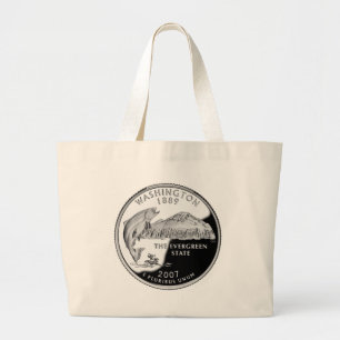 Imitate Washington Staat Quarter Jumbo Stoffbeutel
