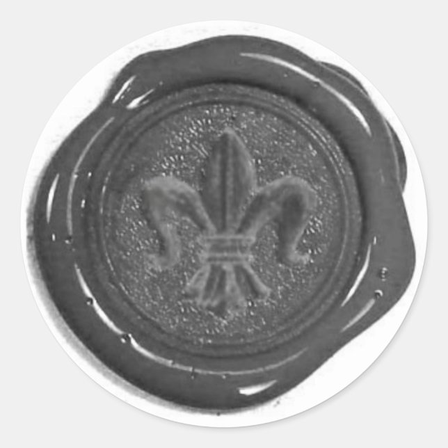Imitate Wax Siegel Runder Aufkleber (Vorderseite)