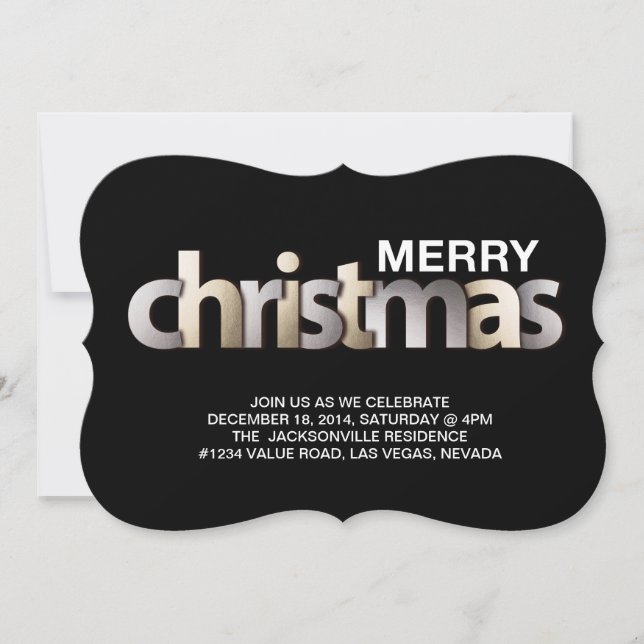 Imitate Weihnachten Weihnachten Feiertag Einladung (Vorderseite)