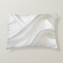 Imitate Weißer Satin Akzent Kissen