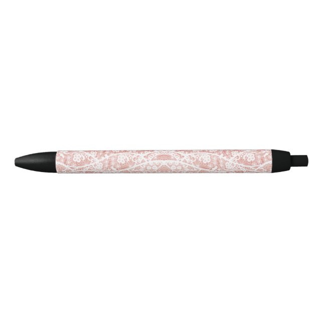 Imitate Weißer Spitzen-Fishnet Pen mit Blume Kugelschreiber (Vorderseite)