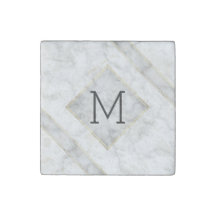Imitate Weißmarmor und Beige Alabaster mit Monogra