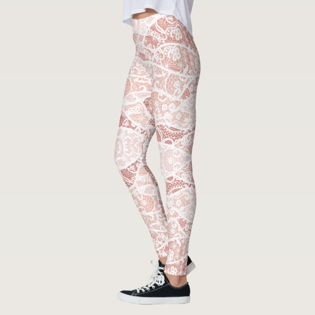 Imitate White Lace Fishnet Leggings Elegant (Links)