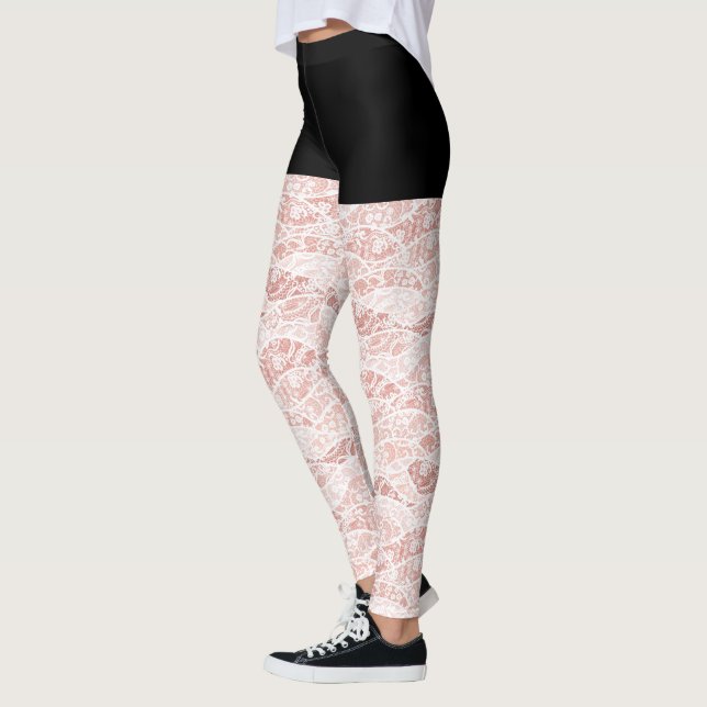 Imitate White Lace Fishnet Leggings - Spaß (Links)