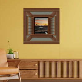 Imitate Window Frame Poster Hinzufügen Ihres Fotos