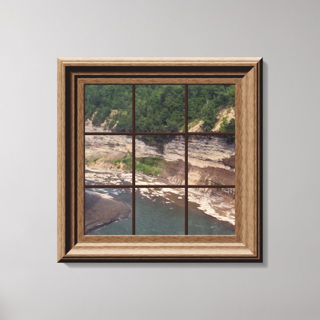 Imitate Window Scene Genesee River Gorge Leinwand (Vorderseite)