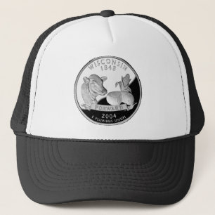 Imitate Wisconsin Staat Quarter Kuh Käse Mais Farm Truckerkappe