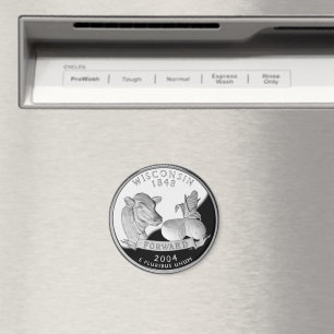 Imitate Wisconsin Staat Quarter Kuh Käse Maisfarm Magnet