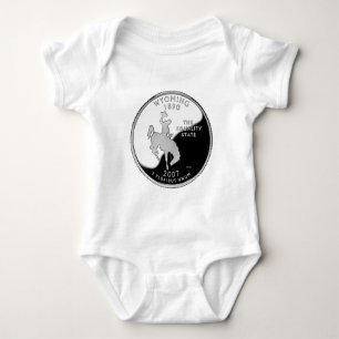 Imitate Wyoming Staat Quarter Baby Strampler