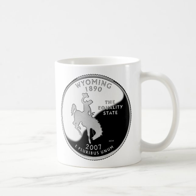 Imitate Wyoming Staat Quarter Kaffeetasse (Rechts)