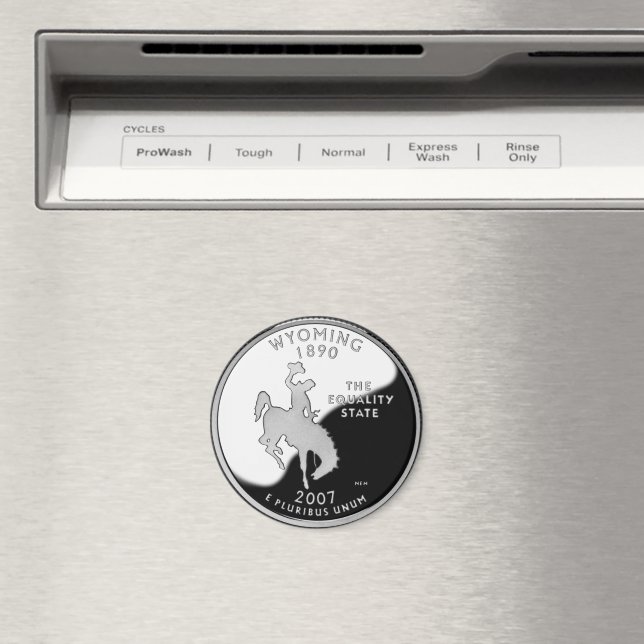 Imitate Wyoming Staat Quarter Magnet (In Situ (Geschirrspüler))