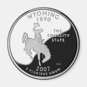 Imitate Wyoming Staat Quarter Magnet