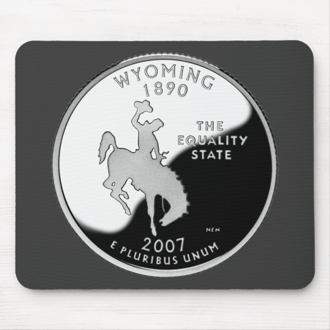 Imitate Wyoming Staat Quarter Mousepad (Vorne)