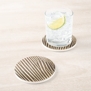 Imitate Zebra Skin Pattern Sandstein Untersetzer