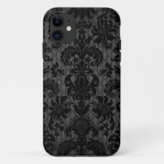 Imitate zeichnen schwarz-graues Damastmuster aus iPhone 11 Hülle