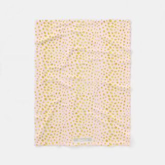 ImitatgoldGlitter Cheetah-Druckmonogramm des Chic Fleecedecke