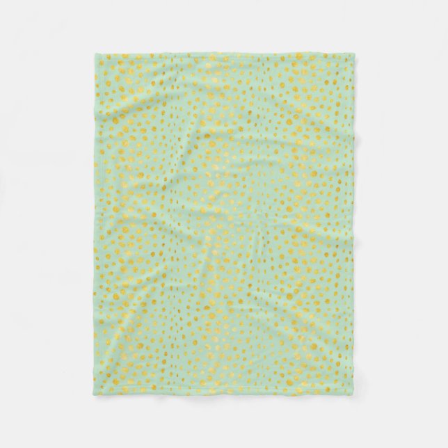 ImitatgoldGlitter Cheetah-Druckmonogramm des Chic Fleecedecke (Vorderseite)