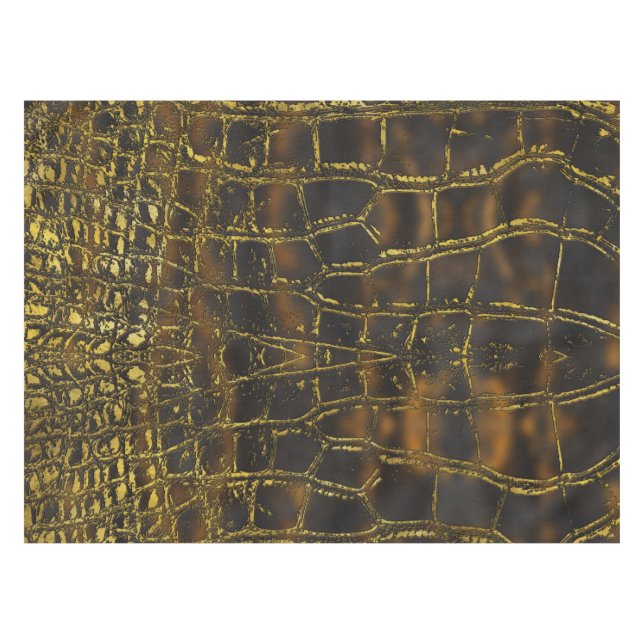 Imitatgoldschlangenhautbeschaffenheit auf dunklem tischdecke (Vorderseite (Horizontal))