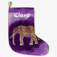 Imitatgoldstammes- Elefant lila Brushstroke