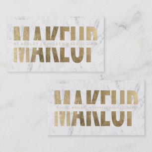 Imitatgoldtypographiemarmor des Make-upkünstlers Visitenkarte