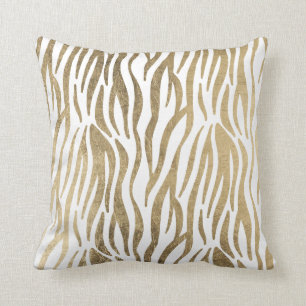 Imitatgoldzebra des Chic Tierdruck des Kissen