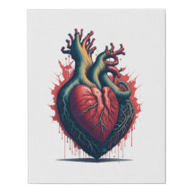 Aquarelle du coeur anatomique