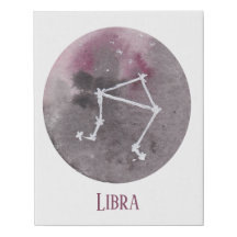 Aquarelle violette de la constellation de Libra