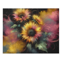 Beau Tournesols Abstraits