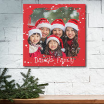 Cute Christmas Snow Family Photo