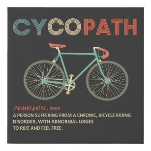 Imitation Canevas Cycopath Funny Cycliste pour cyclistes et cycliste