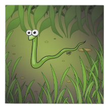 Drôle Cartoon Snake personnalisable Canvas Art mur