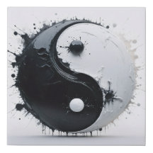 Équilibre en mouvement - Yin Yang Art Abstrait