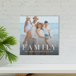 Imitation Canevas Famille photo moderne simple minimaliste personnal